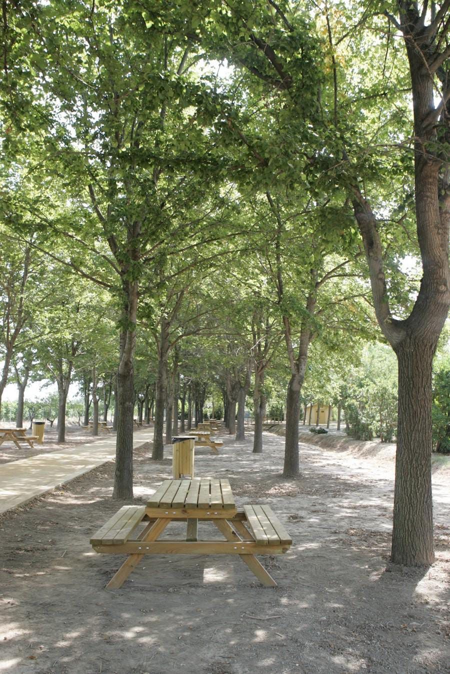 El parque del Meridiano, junto a la ermita de Nuestra Señora de la Asunción.