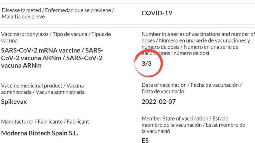 2/1 y 3/1: ¿Qué significan estos números en tu certificado covid?