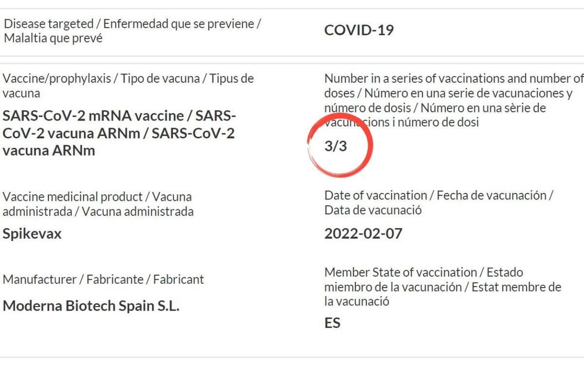 PASAPORTE COVID | 2/1 y 3/1: ¿Qué significan estos números en tu certificado covid?