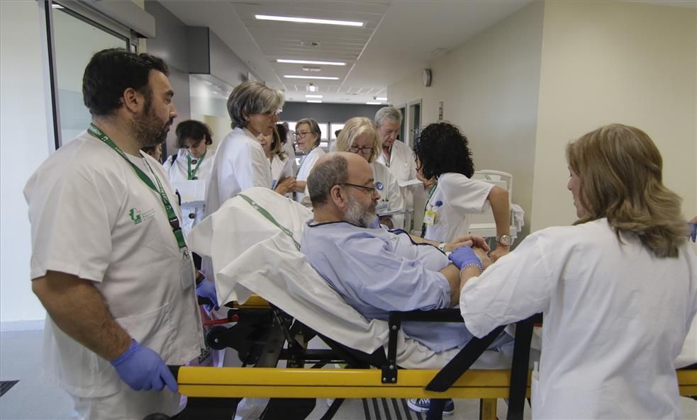 Traslado de pacientes al Hospital Universitario de Cáceres