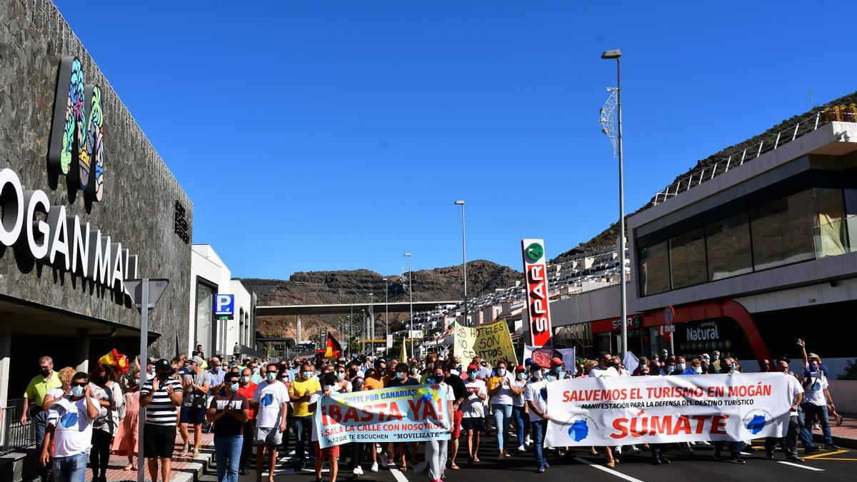 Tercera manifestación en Mogán por la recuperación de las zonas turísticas