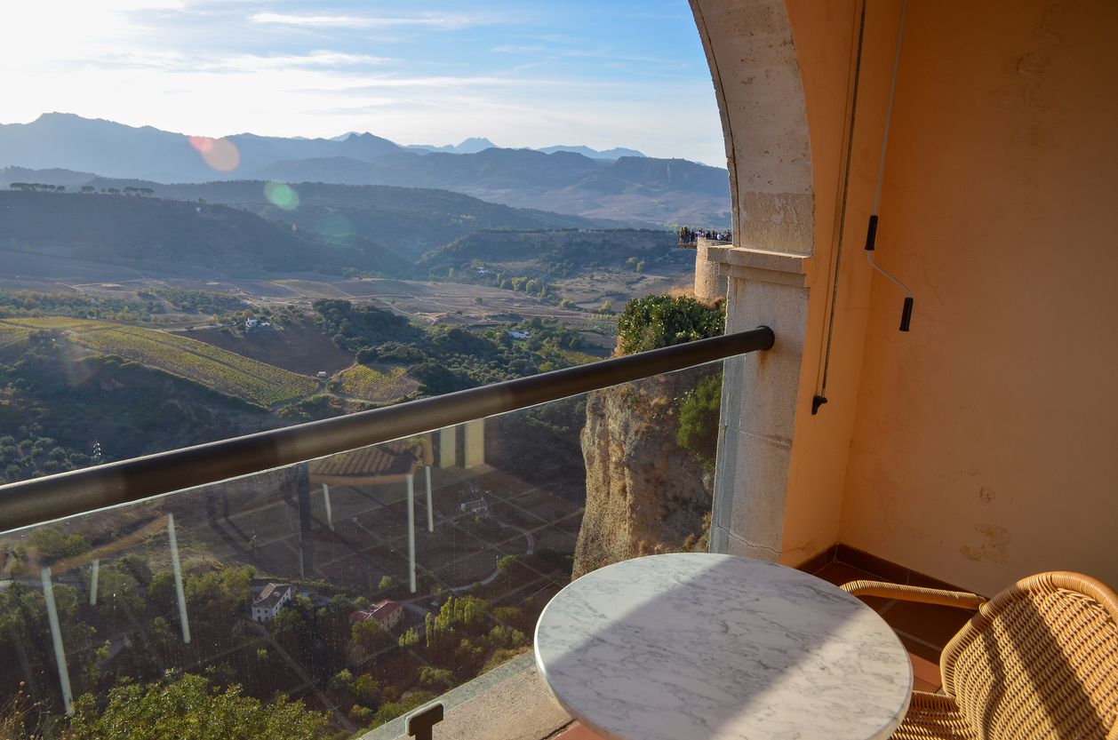 Vistas desde el balcón del Parador de Ronda