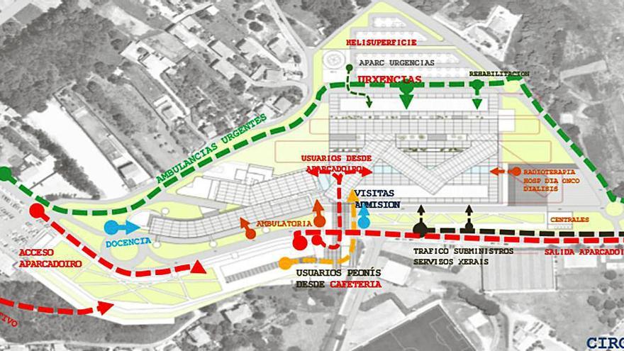 Plano de cómo se repartirán los tráficos en Montecelo.   | // FDV