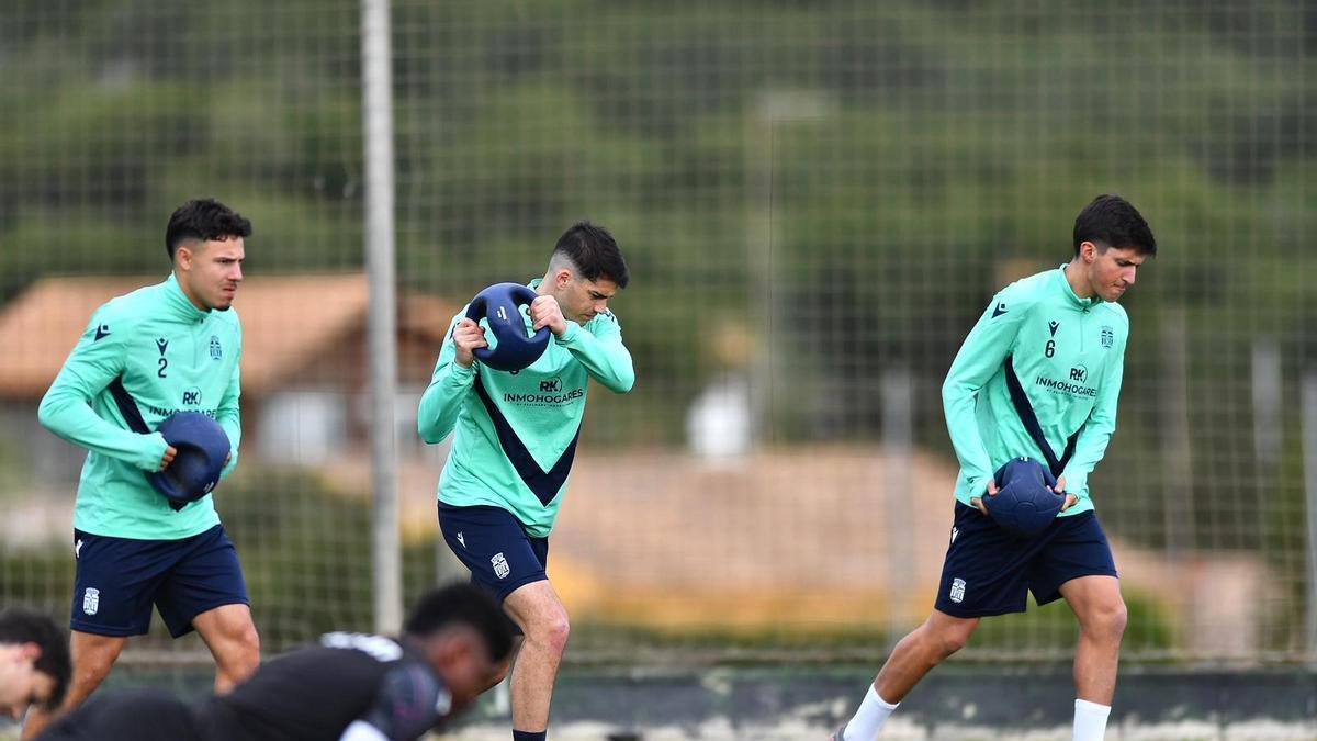 La plantilla del Cartagena, en un entrenamiento