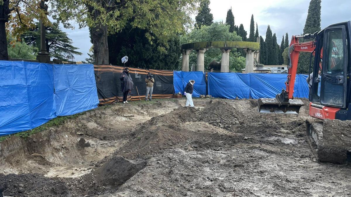 Les imatges de l'excavació de la fossa comuna per trobar el cos d'Evi Rauter