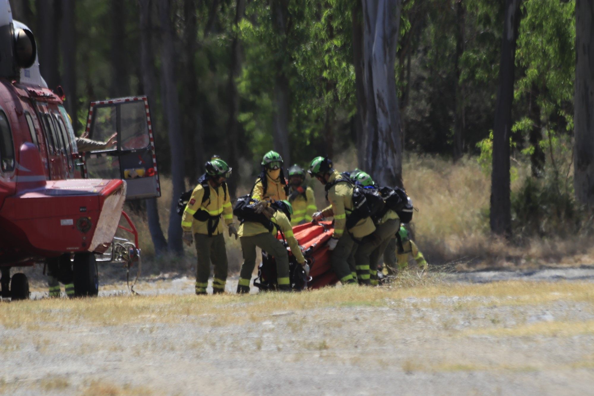 Un millar de efectivos trabajan para controlar el fuego de Sierra Bermeja