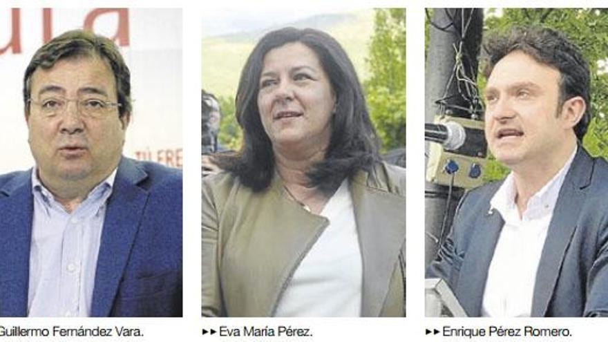 Vara, Eva Pérez y Enrique Pérez se disputarán la dirección del PSOE extremeño