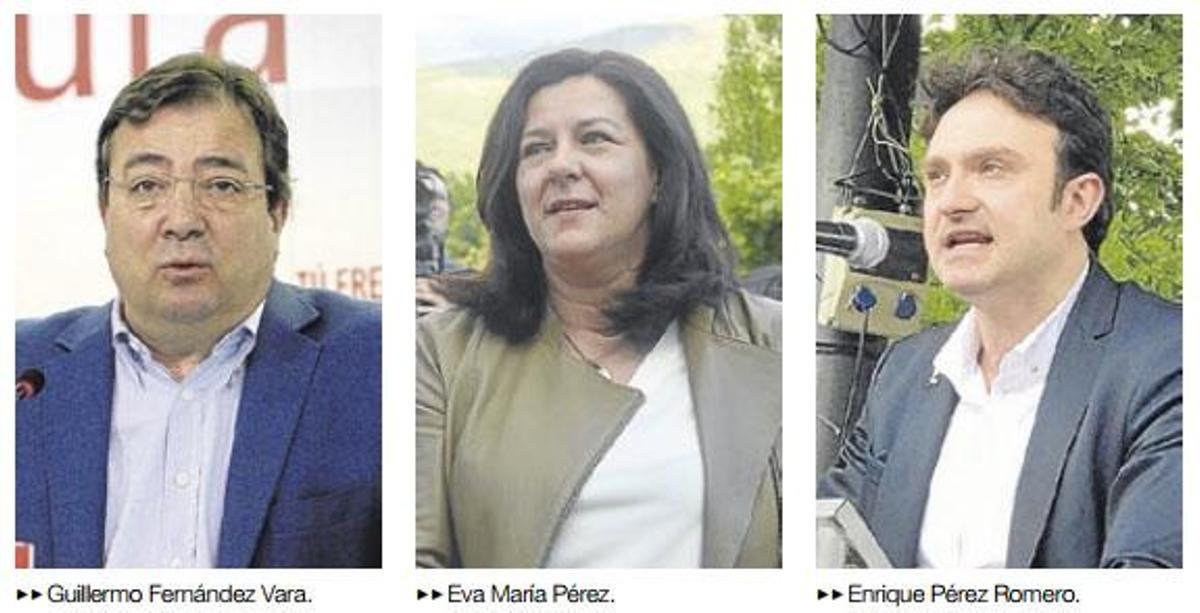 Vara, Eva Pérez y Enrique Pérez se disputarán la dirección del PSOE extremeño