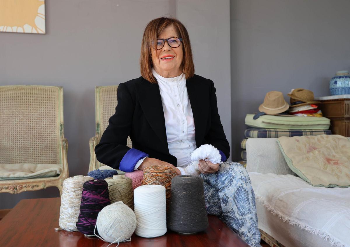 La diseñadora María Moreira, la semana pasada en su casa de Vilaza, Gondomar