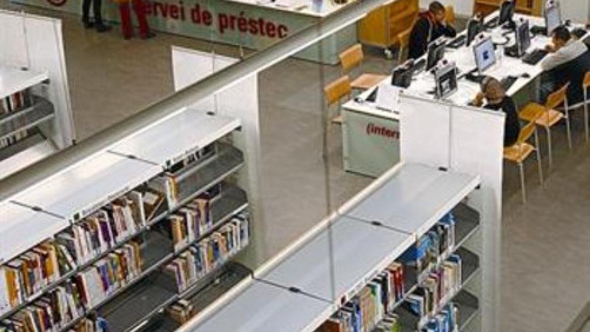 La biblioteca de La Mina, poco después de su estreno.