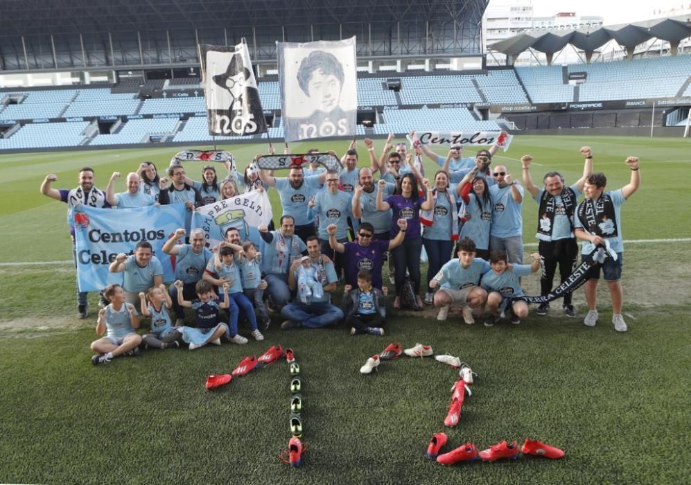 La afición del Celta se calza las botas del jugador número doce