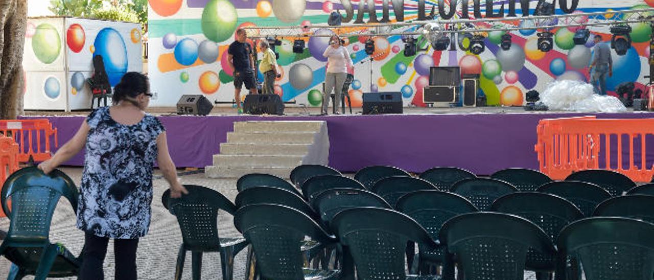 San Lorenzo, ayer, preparándose para su gran noche.