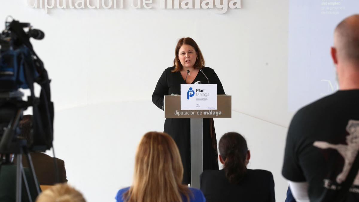 La vicepresidenta responsable del área de CIudadanía de la Diputación, Natacha Rivas, durante una intervención.