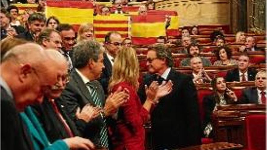 El Parlament el dia que es va aprovar la declaració de ruptura.