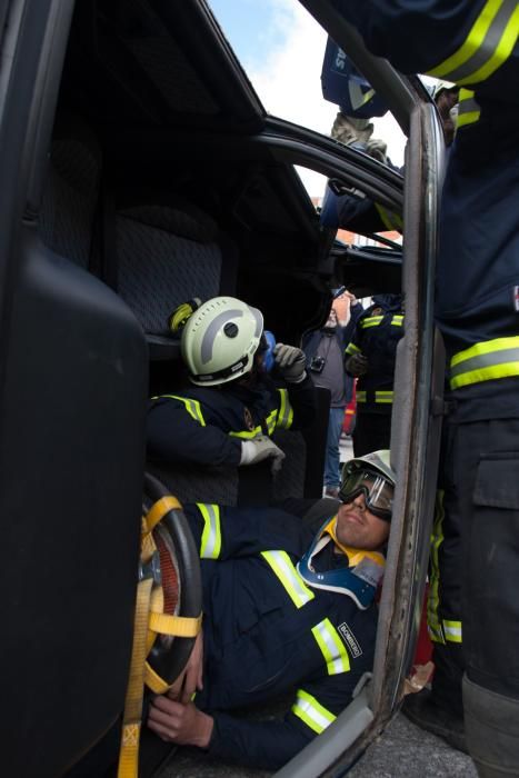 Simulacro de los Bomberos de Zamora