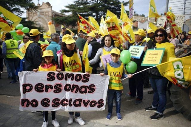 Manifestación de agricultores en Calatayud