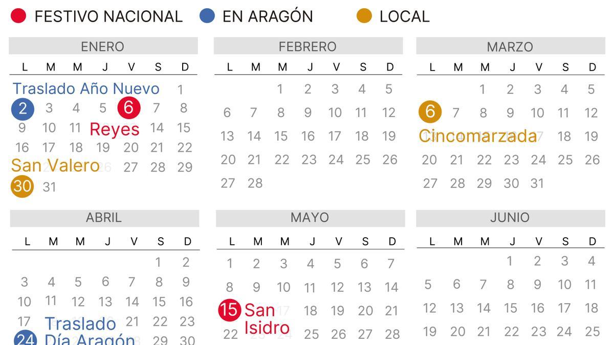 Calendario Laboral Zaragoza 2023