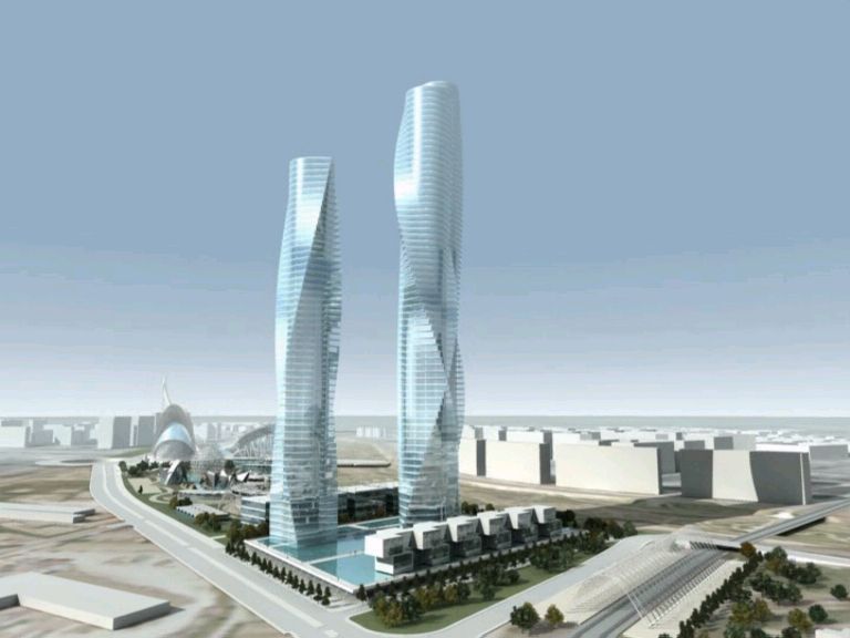 Así sería el ‘skyline’ de València con las fallidas Torres Calatrava