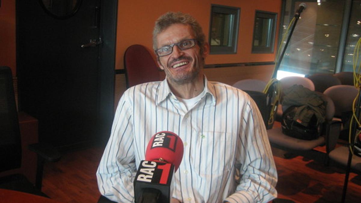 El expiloto Joan Garriga, durante su entrevista en RAC1.