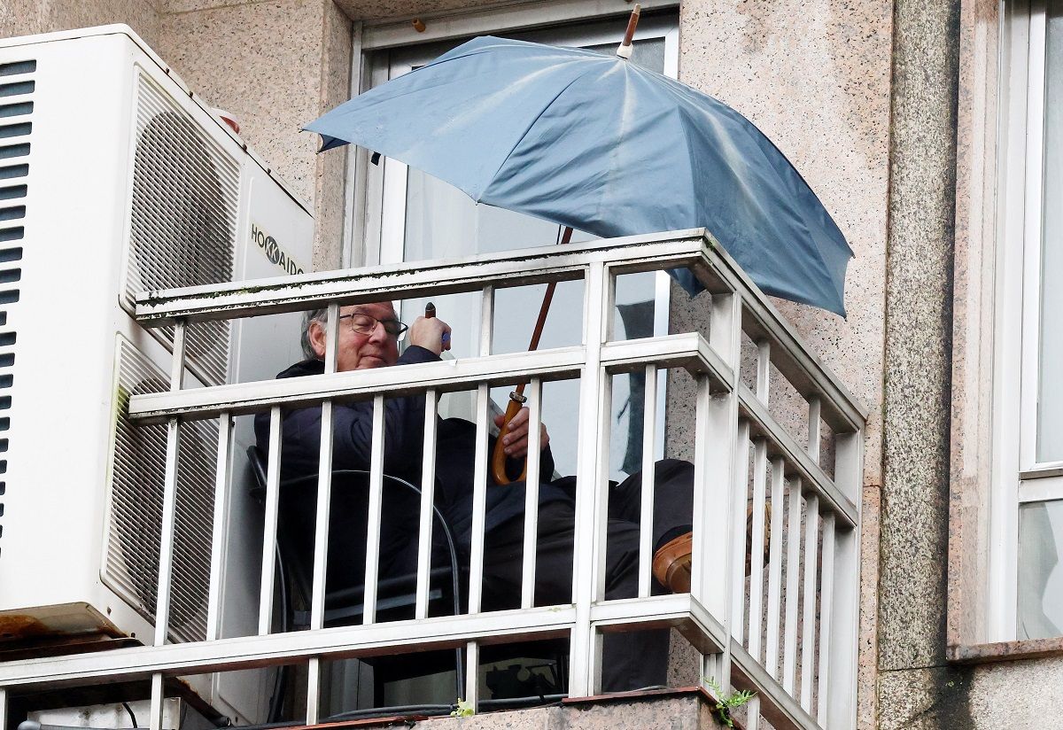 Día de lluvia en Vigo a la espera de la borrasca Irene