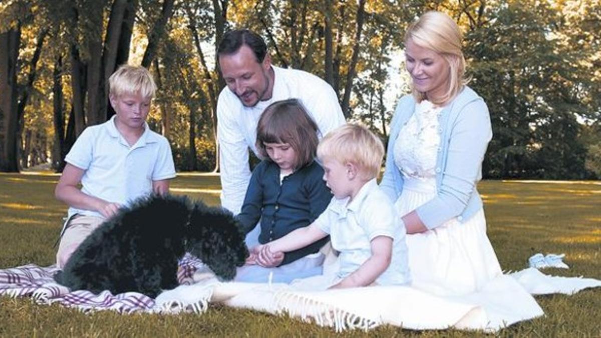 La familia real noruega, en el 2009.