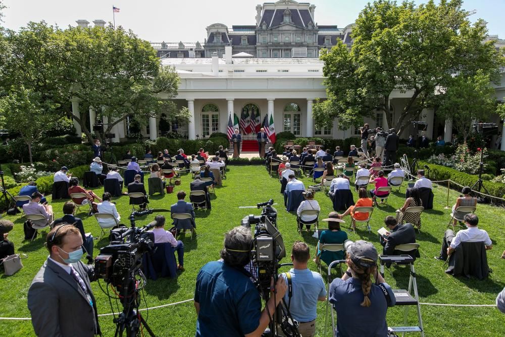 Reunión entre Trump y López Obrador.