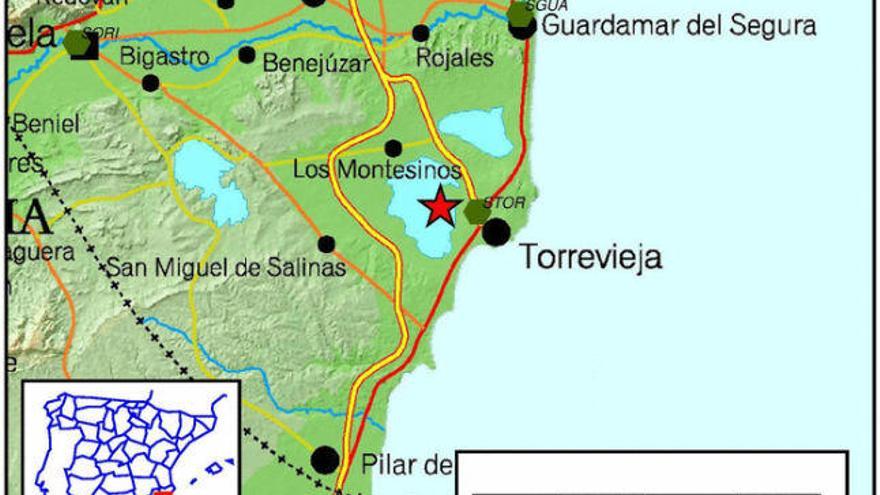 Mapa donde se localiza el temblor