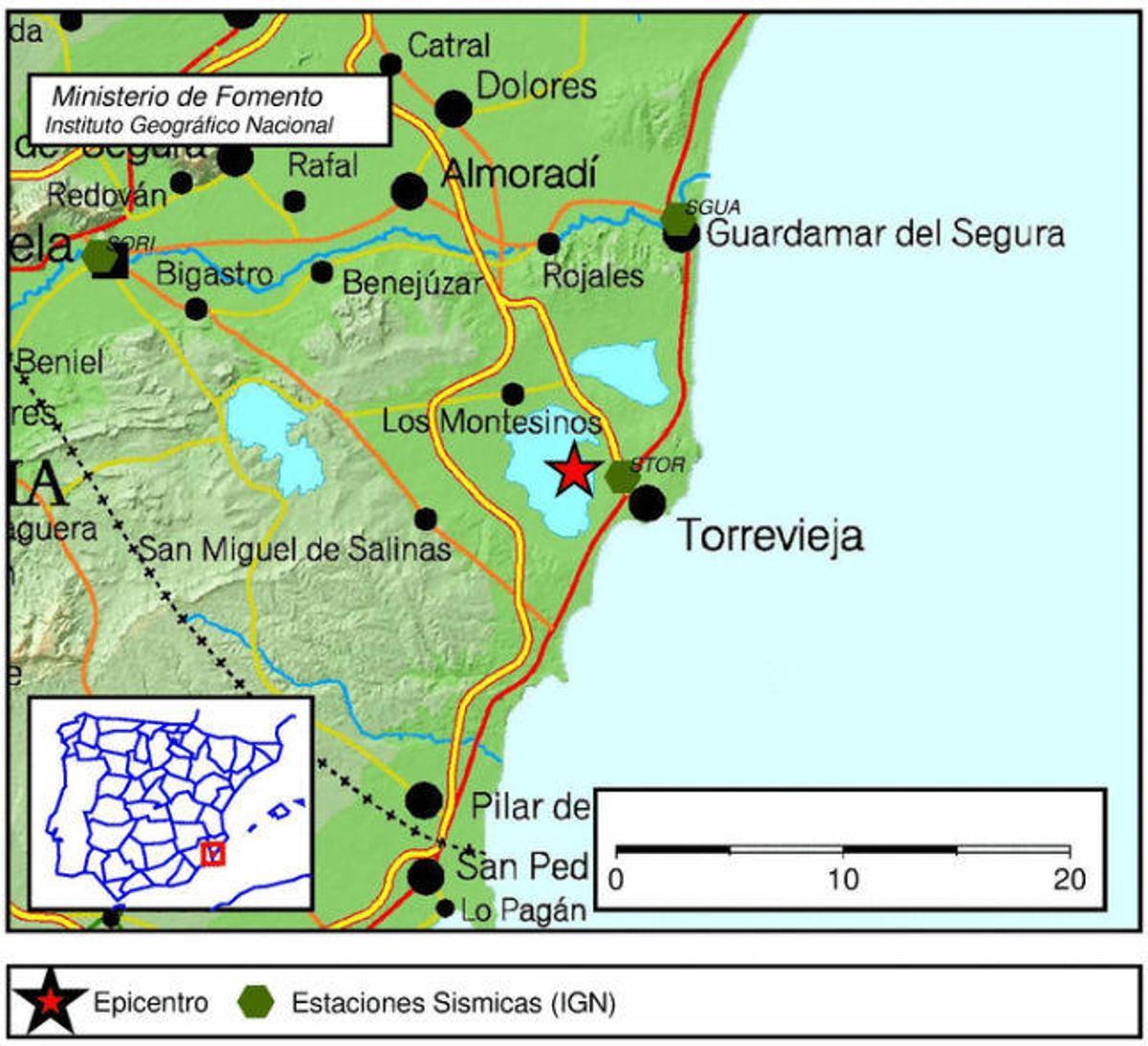 Mapa donde se localiza el temblor