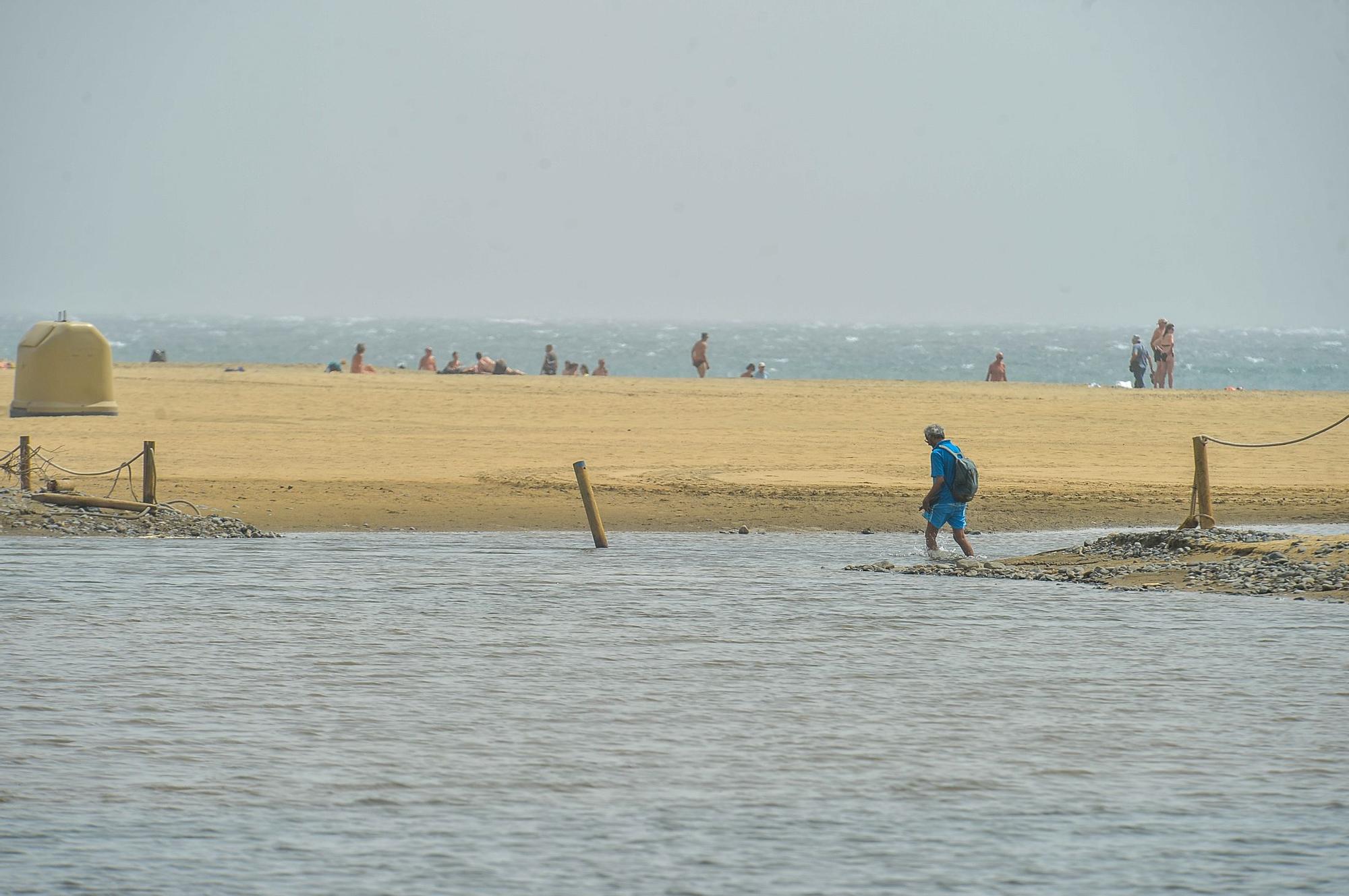 La Charca de Maspalomas después del ciclón Hermine