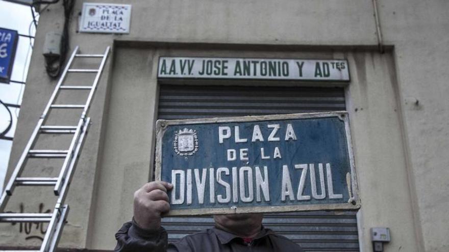 El tripartito inicia mañana en la División Azul la reposición de las calles franquistas