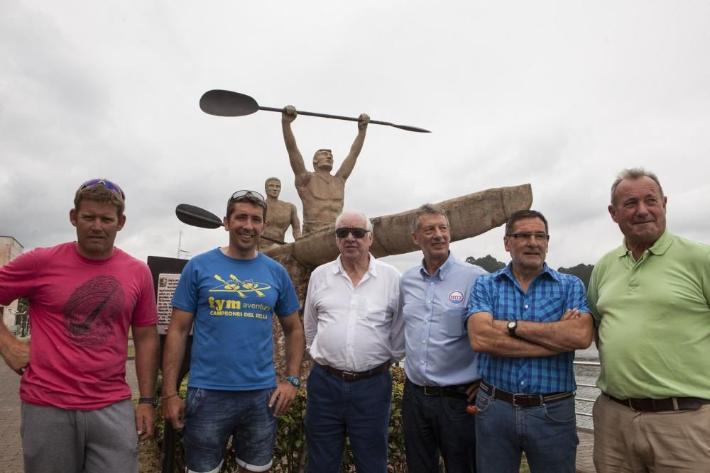 Reunión de algunos de los ganadores absolutos del Descenso Internacional del Sella en Ribadesella