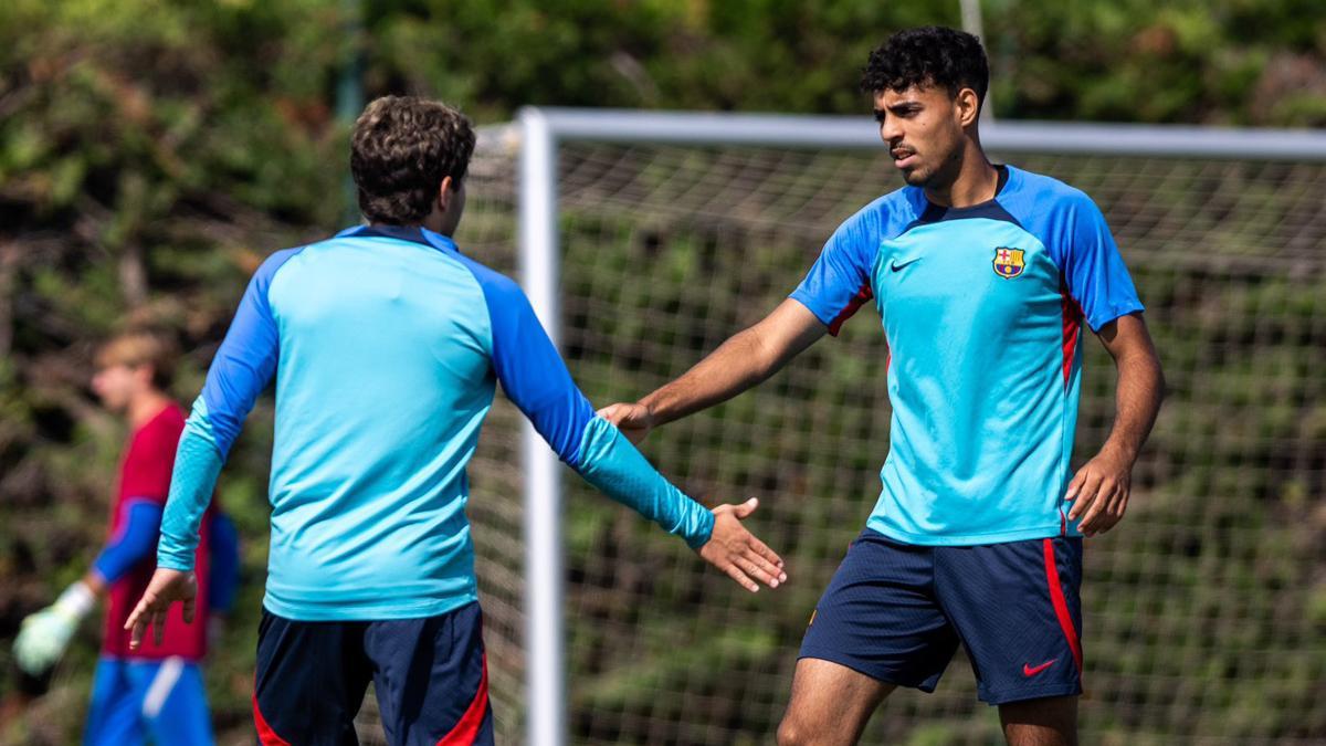 Chadi Riad, junto a Sergi Rosanas en la sesión de ayer