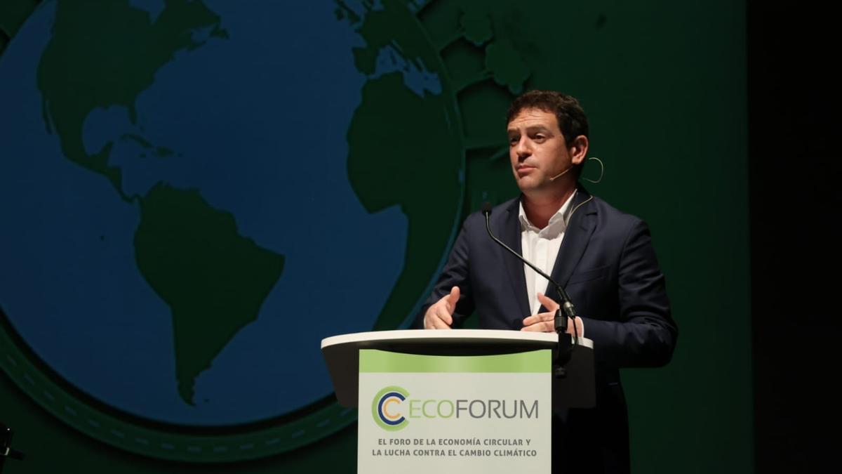 Ignasi Garcia, durante su intervención en la clausura de la primera jornada del Ecoforum