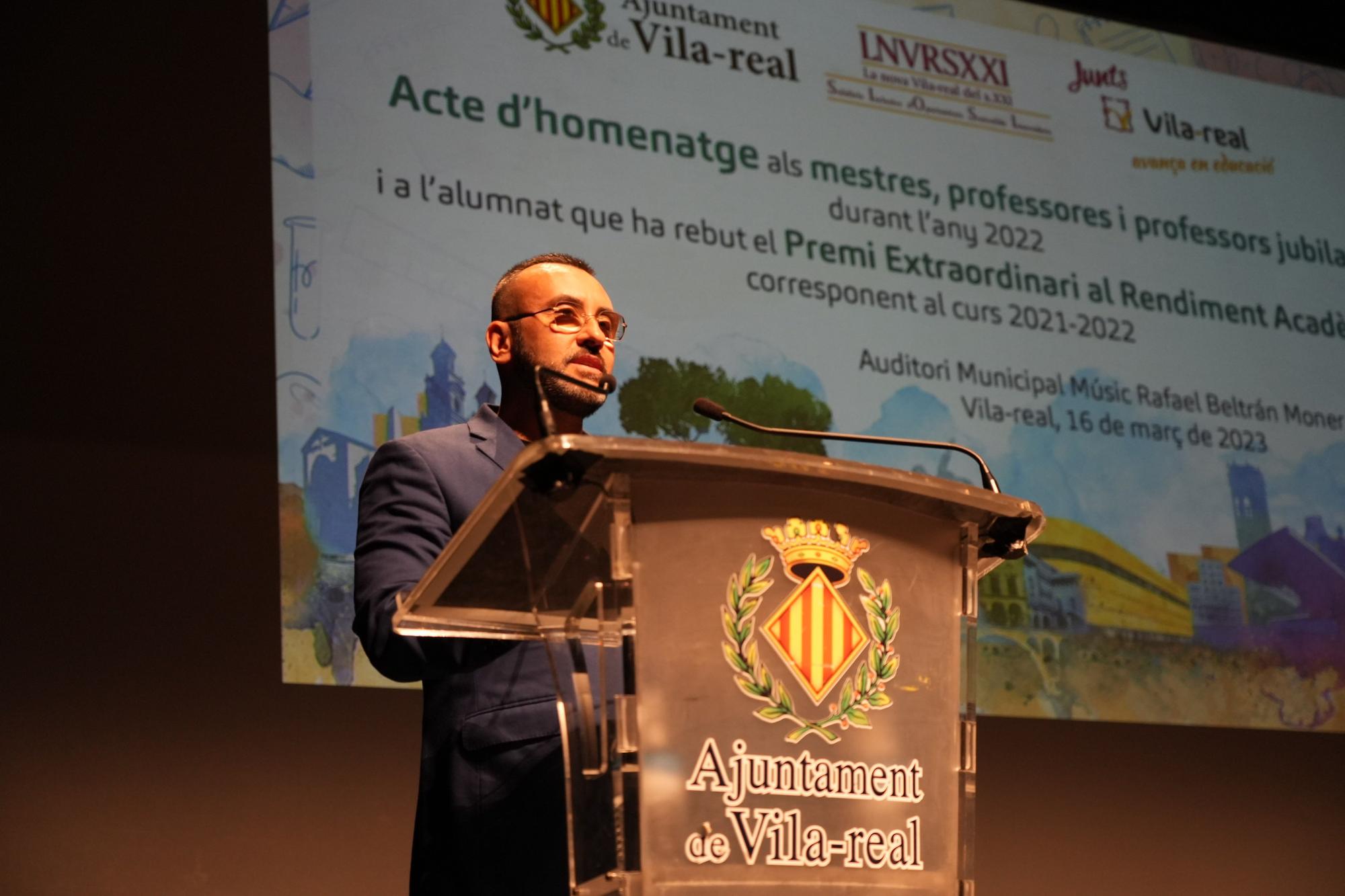 Reconeixement als millors expedientes acadèmics de Vila-real i als docents jubilats