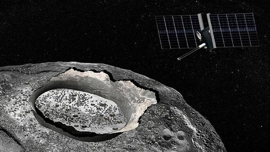 Astrónomos norteamericanos detectan agua en un enorme asteroide metálico