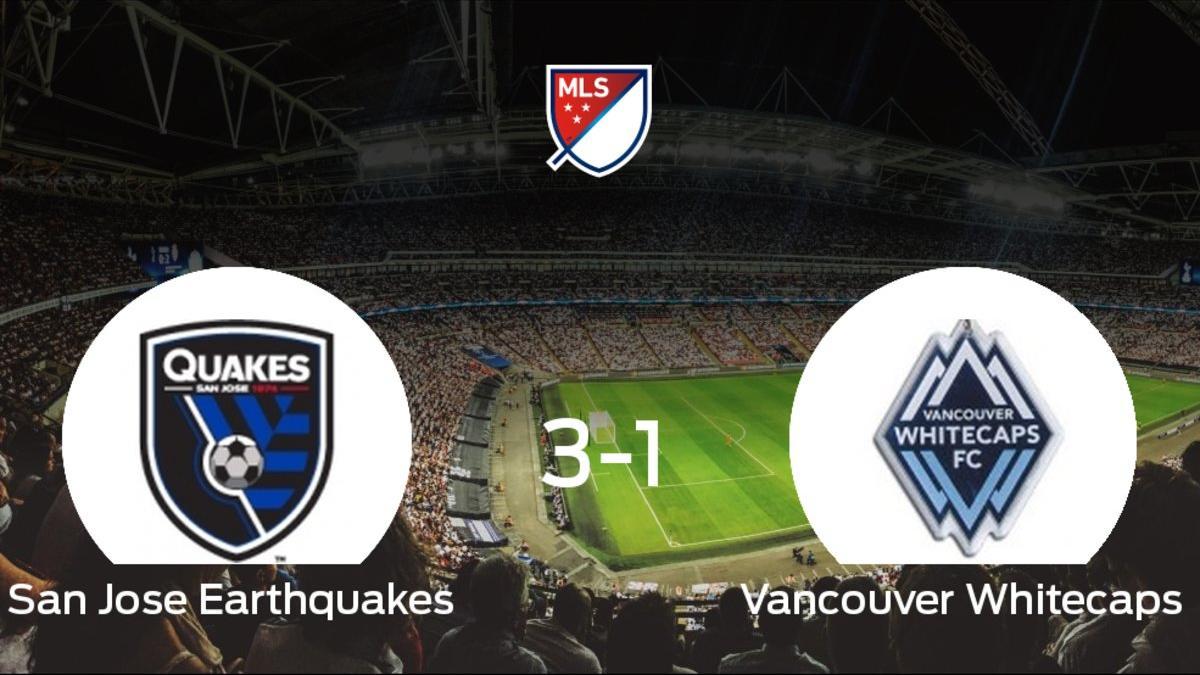 El San Jose Earthquakes se lleva tres puntos después de ganar 3-1 al Vancouver Whitecaps