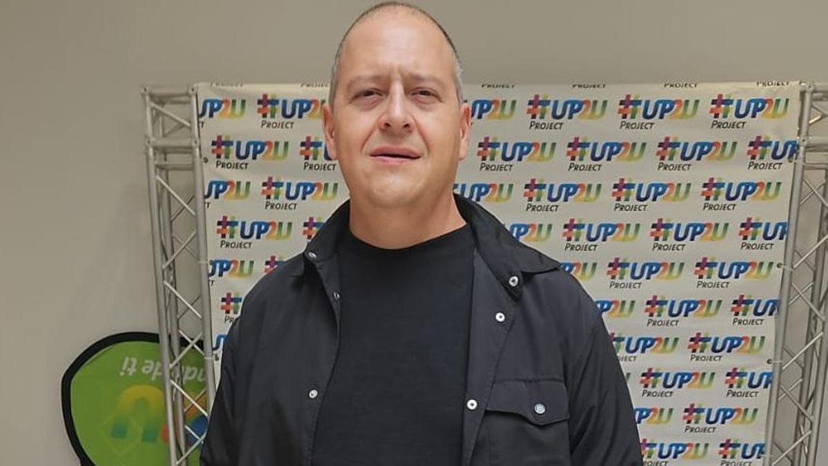 Juan Pablo Escóbar en las jornadas Camino de los Valores, celebradas en San Bartolomé de Tirajana.