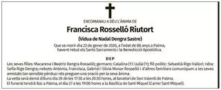 Francisca Rosselló Riutort
