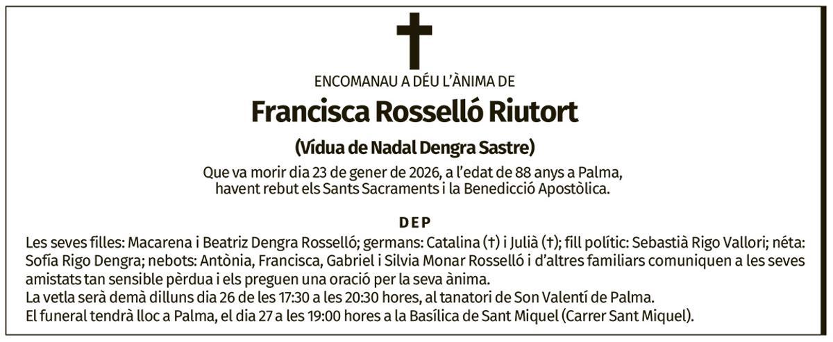 Francisca Rosselló Riutort