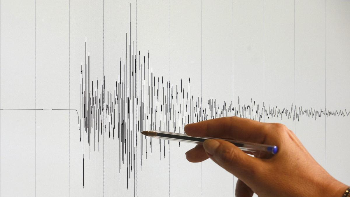 Imagen de archivo del gráfico de un terremoto.