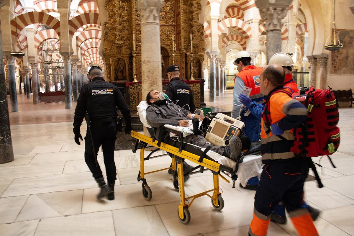 Simulacro de incendio en la Mezquita-Catedral de Córdoba