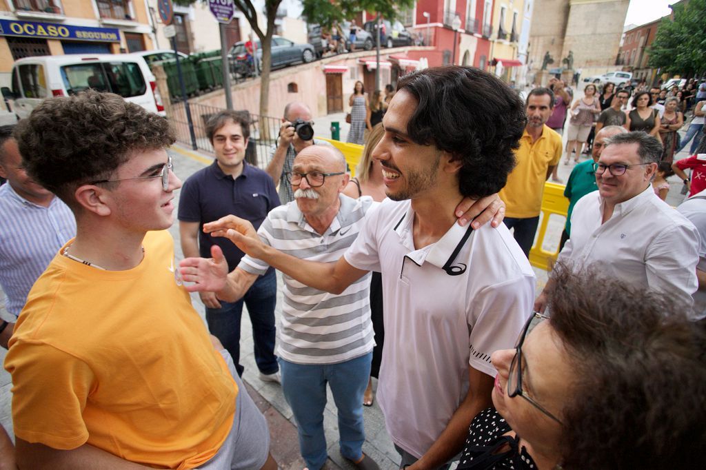 Recepción oficial y acto de bienvenida en Mula al atleta Mohamed Katir