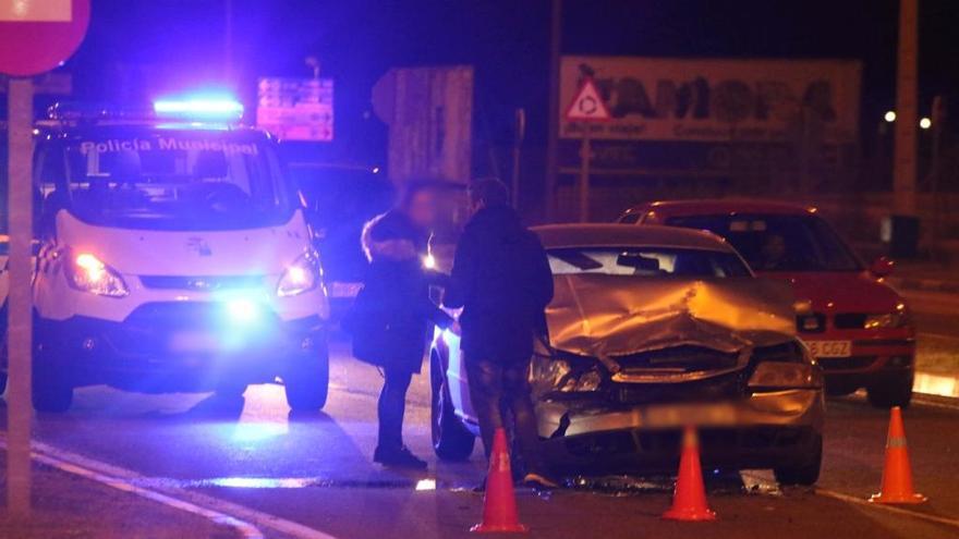 El coche accidentado, en Vista Alegre.