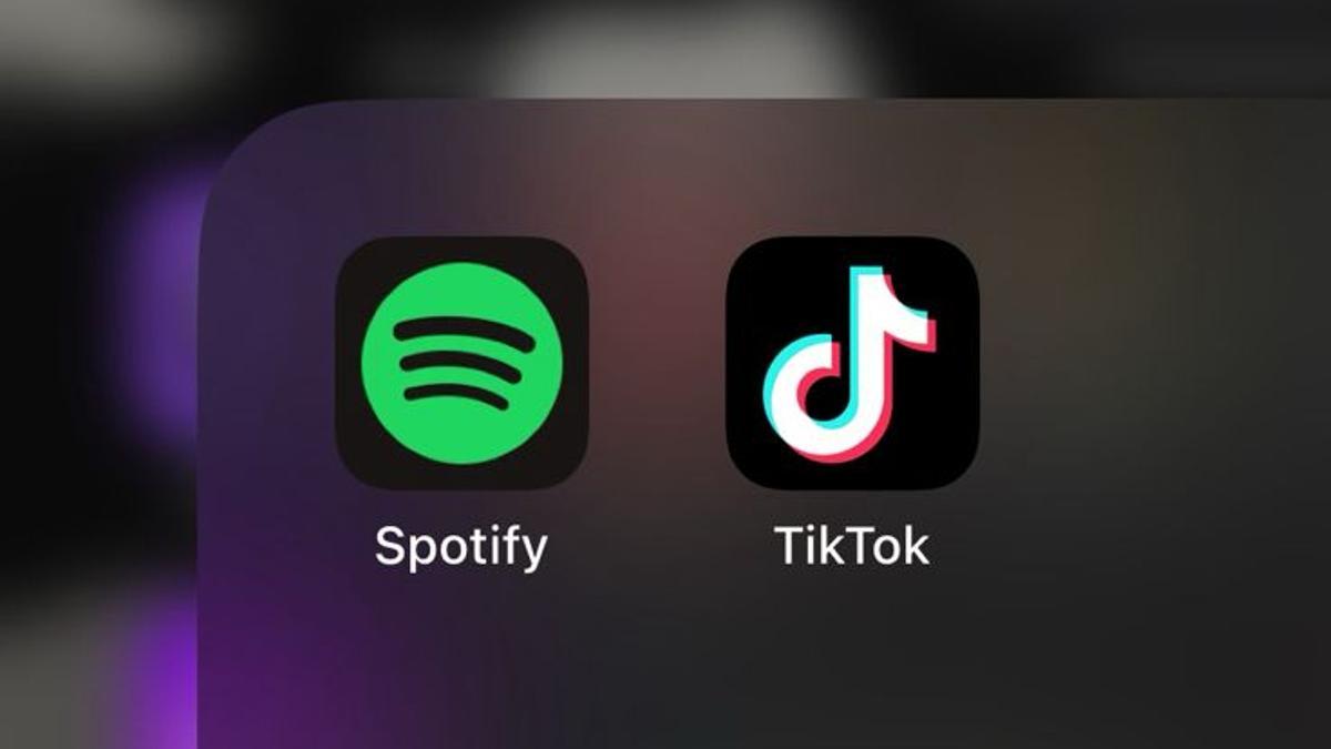 Aplicaciones de Spotify y TikTok
