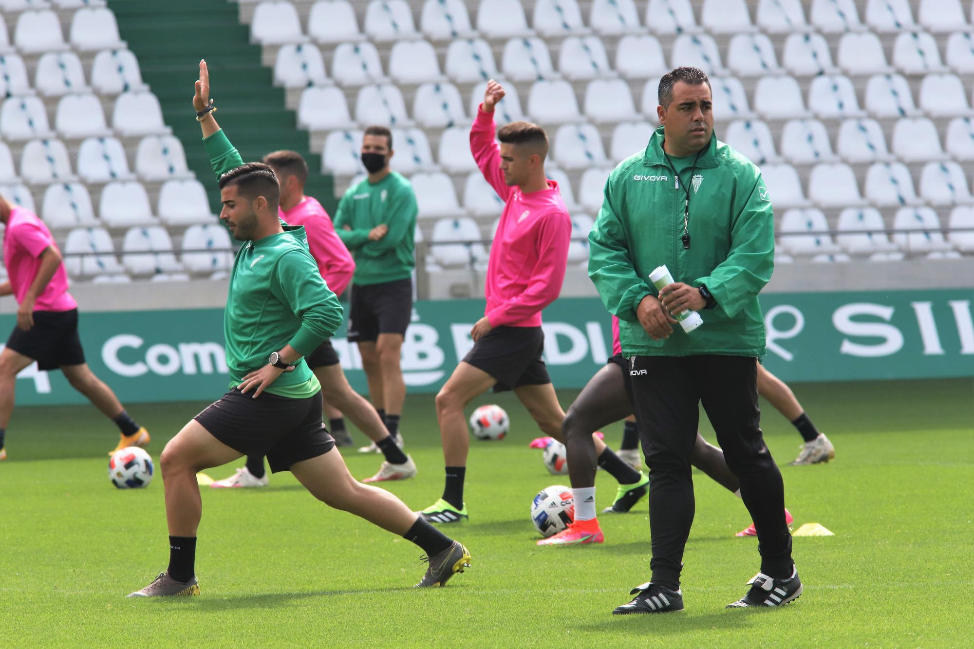 Primer entrenamiento de Germán Crespo como entrenador del Córdoba CF