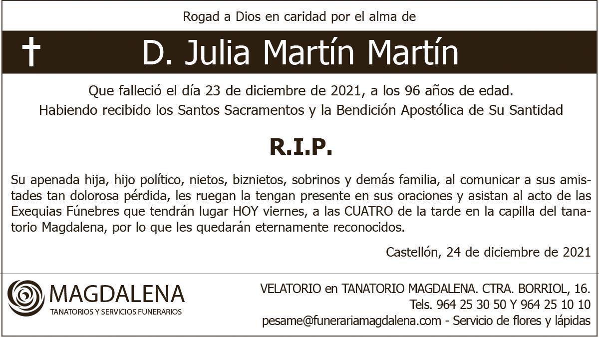 D. Julia Martín Martín
