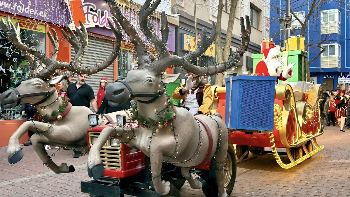 Papa Noel ha visitado, en estos días, la ciudad de Navalmoral.