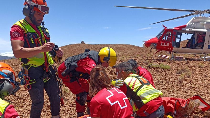 El sendero más peligroso del Teide: dos rescates en menos de 24 horas en la misma ruta del Parque Nacional