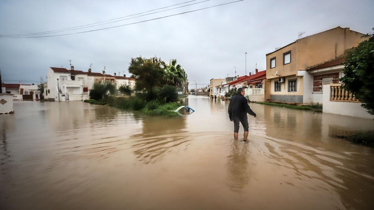 La zona de Las Torretas es una de las más afectadas cuando llueve de forma torrencial en Torrevieja