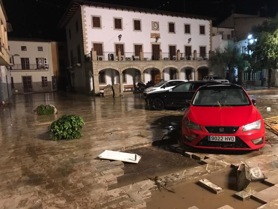 El centro de Sant Llorenç tras las inundaciones